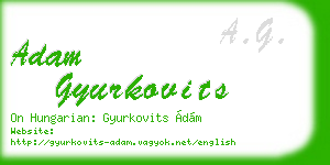 adam gyurkovits business card